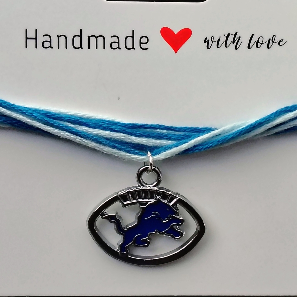 Detroit Lions NFL Football Charm Bracelet
